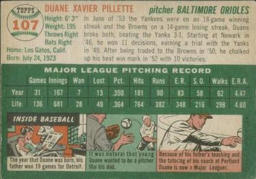 Duane Pillette  baseball card collectible - Main Image 2
