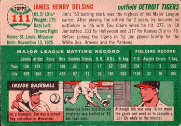 Jim Delsing  baseball card collectible - Main Image 2