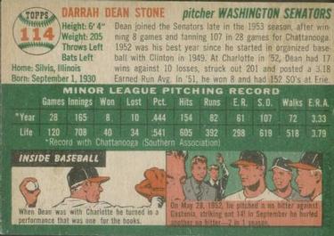 Dean Stone  baseball card collectible - Main Image 2