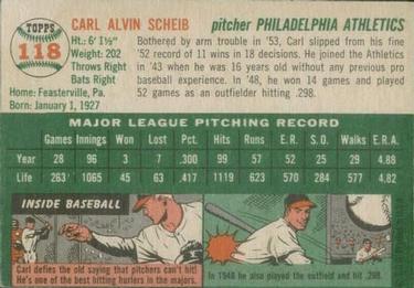 Carl Scheib  baseball card collectible - Main Image 2