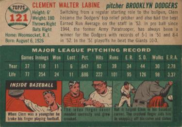 Clem Labine  baseball card collectible - Main Image 2