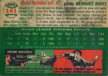 Joe Jay  baseball card collectible - Main Image 2