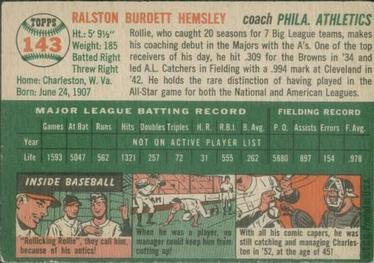 Rollie Hemsley  baseball card collectible - Main Image 2