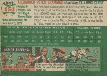 Alex Grammas  baseball card collectible - Main Image 2