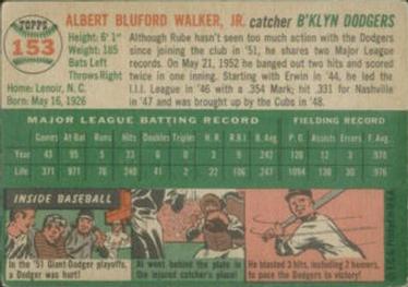 Rube Walker  baseball card collectible - Main Image 2