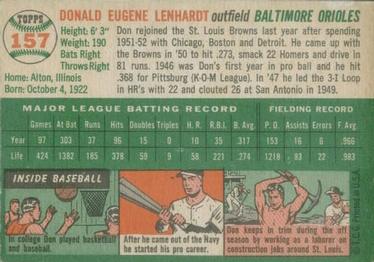 Don Lenhardt  baseball card collectible - Main Image 2