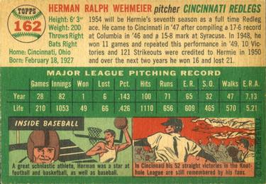 Herman Wehmeier  baseball card collectible - Main Image 2