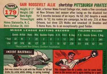 Gair Allie  baseball card collectible - Main Image 2