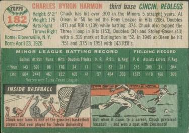 Chuck Harmon  baseball card collectible - Main Image 2