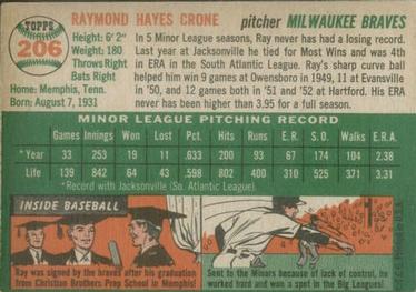 Ray Crone  baseball card collectible - Main Image 2