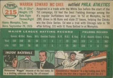 Ed McGhee  baseball card collectible - Main Image 2