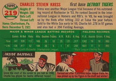 Charlie Kress  baseball card collectible - Main Image 2