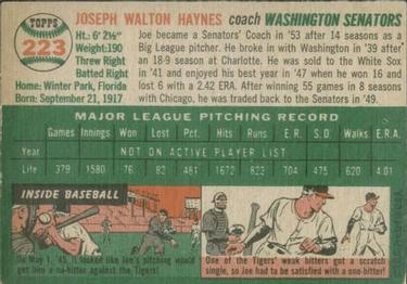 Joe Haynes  baseball card collectible - Main Image 2