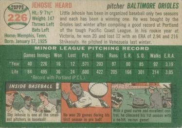 Jehosie Heard  baseball card collectible - Main Image 2