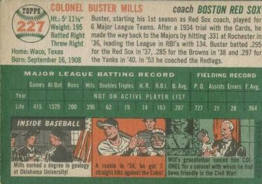 Buster Mills  baseball card collectible - Main Image 2