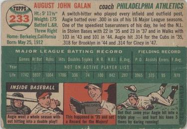Augie Galan  baseball card collectible - Main Image 2