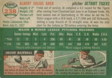 Al Aber  baseball card collectible - Main Image 2