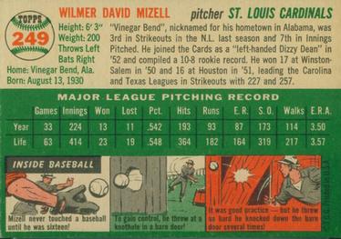 Wilmer Mizell  baseball card collectible - Main Image 2