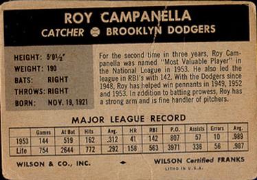 Roy Campanella  baseball card collectible - Main Image 2