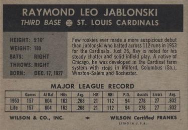 Ray Jablonski  baseball card collectible - Main Image 2