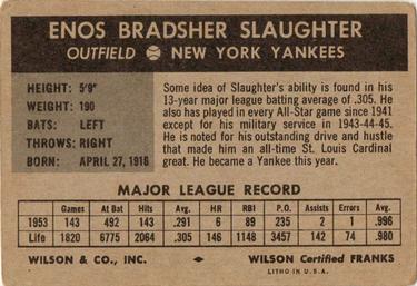 Enos Slaughter  baseball card collectible - Main Image 2