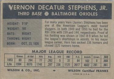 Vern Stephens  baseball card collectible - Main Image 2