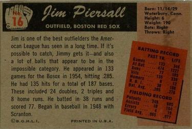 Jim Piersall  baseball card collectible - Main Image 2