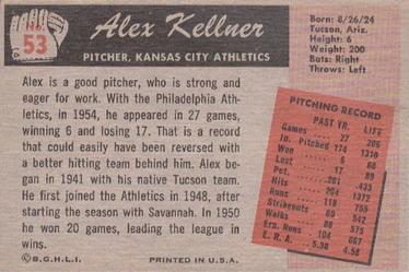 Alex Kellner  baseball card collectible - Main Image 2