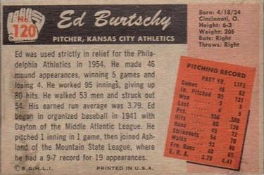 Ed Burtschy  baseball card collectible - Main Image 2