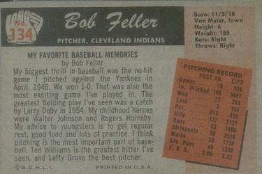 Bob Feller  baseball card collectible - Main Image 2