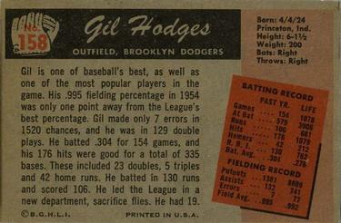 Gil Hodges  baseball card collectible - Main Image 2
