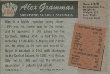 Alex Grammas  baseball card collectible - Main Image 2