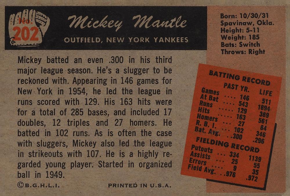 Mickey Mantle  baseball card collectible - Main Image 2
