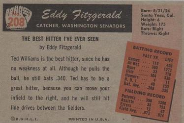 Ed FitzGerald  baseball card collectible - Main Image 2