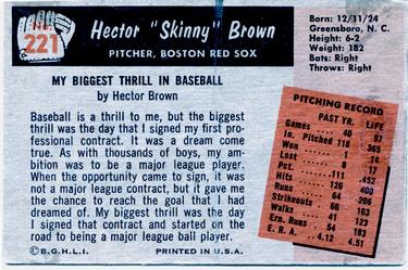 Hal Brown  baseball card collectible - Main Image 2