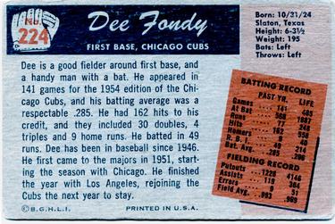 Dee Fondy  baseball card collectible - Main Image 2