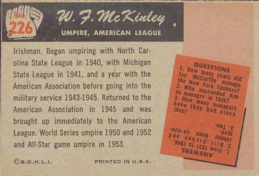 W.F. McKinley  baseball card collectible - Main Image 2