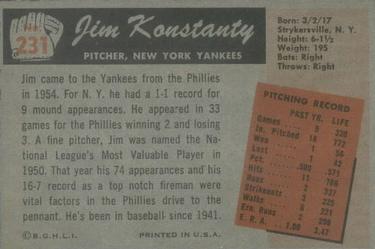 Jim Konstanty  baseball card collectible - Main Image 2