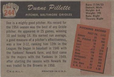 Duane Pillette  baseball card collectible - Main Image 2