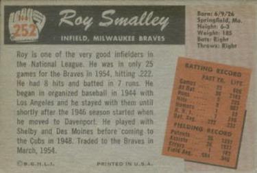 Roy Smalley  baseball card collectible - Main Image 2