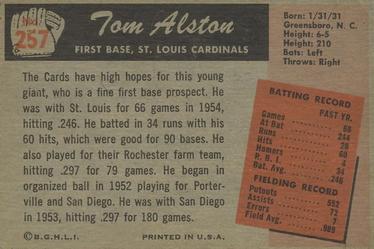 Tom Alston  baseball card collectible - Main Image 2