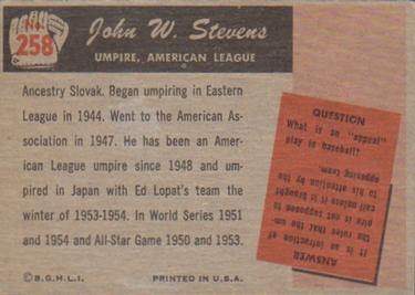 John W. Stevens  baseball card collectible - Main Image 2