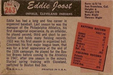 Eddie Joost  baseball card collectible - Main Image 2