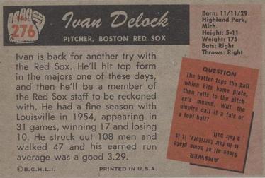 Ivan Delock  baseball card collectible - Main Image 2