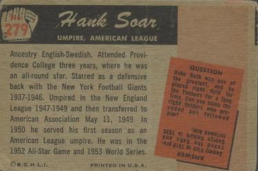 Hank Soar  baseball card collectible - Main Image 2