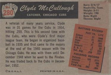 Clyde McCullough  baseball card collectible - Main Image 2