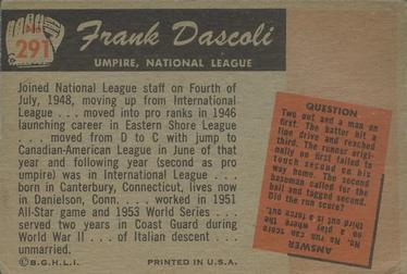 Frank Dascoli  baseball card collectible - Main Image 2
