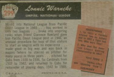Lon Warneke  baseball card collectible - Main Image 2