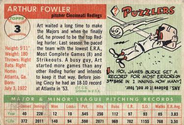 Art Fowler  baseball card collectible - Main Image 2
