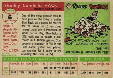 Stan Hack  baseball card collectible - Main Image 2